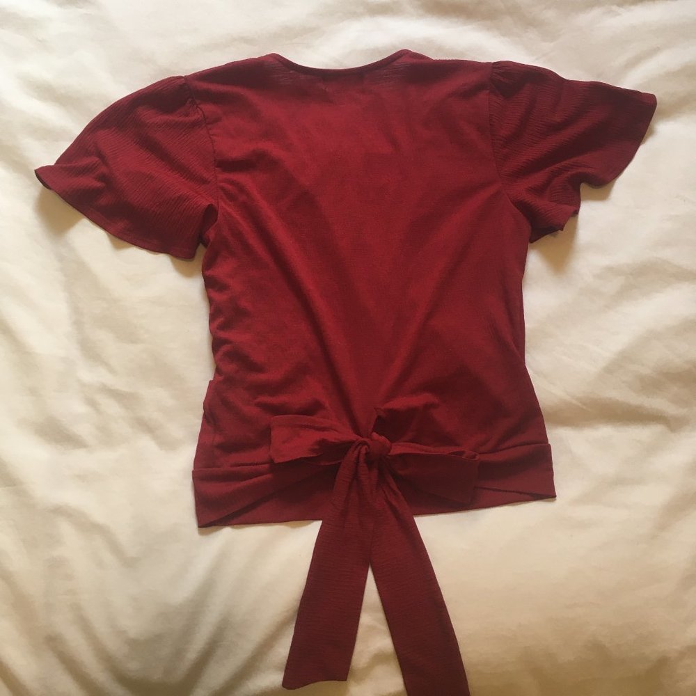 Red flowy Blouse